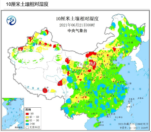 七禾网首页>投资视角>产业研究> 截至6月21日,我国玉米主产区整体积温