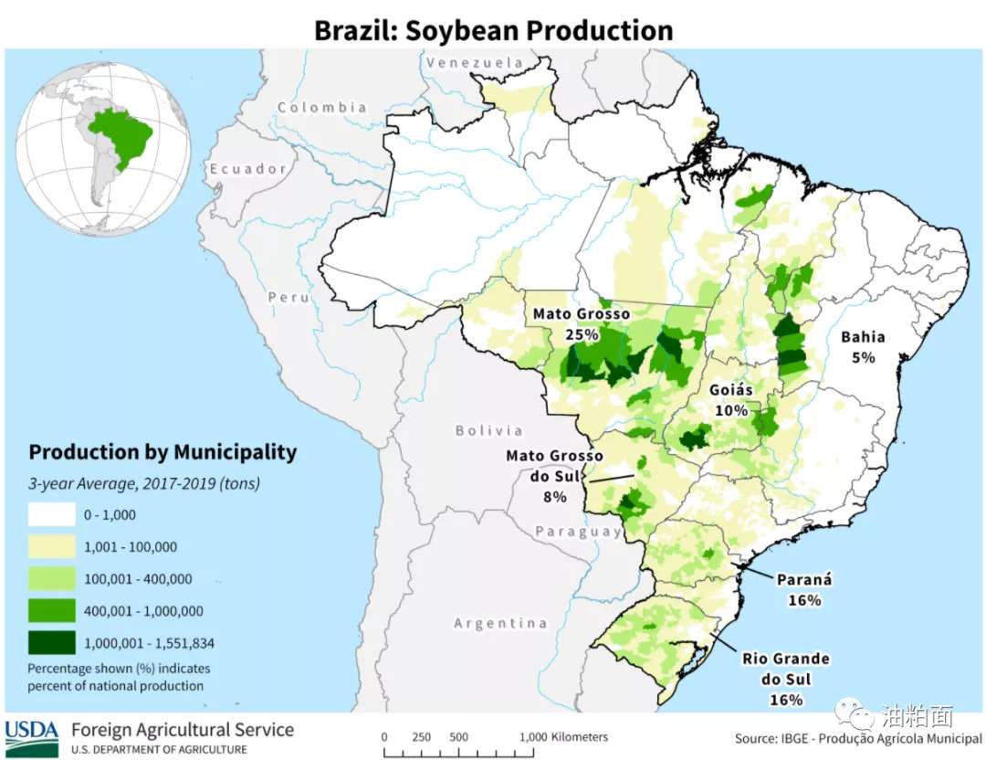 巴西大豆产区图片